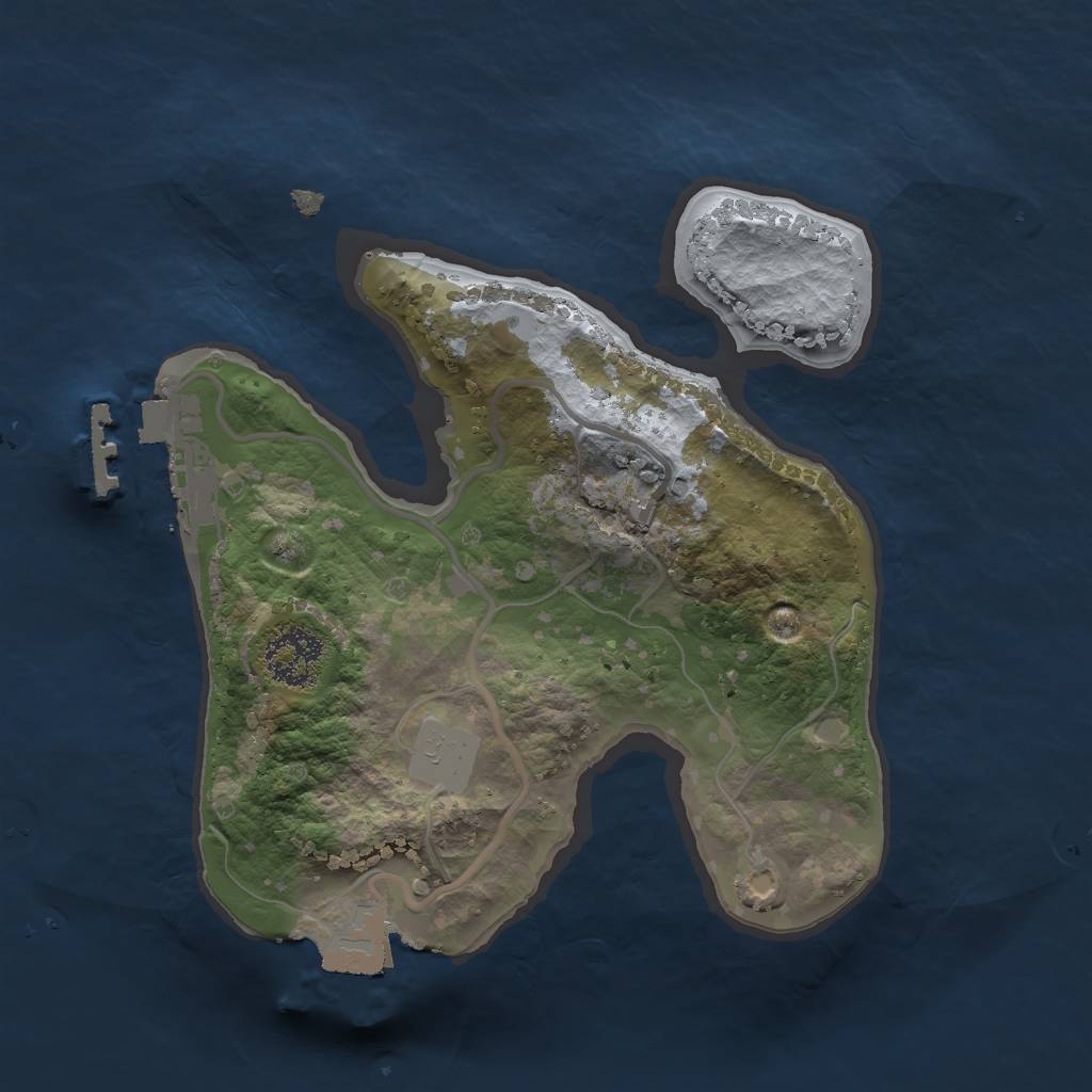 Rust Map: Procedural Map, Size: 1800, Seed: 79696, 4 Monuments