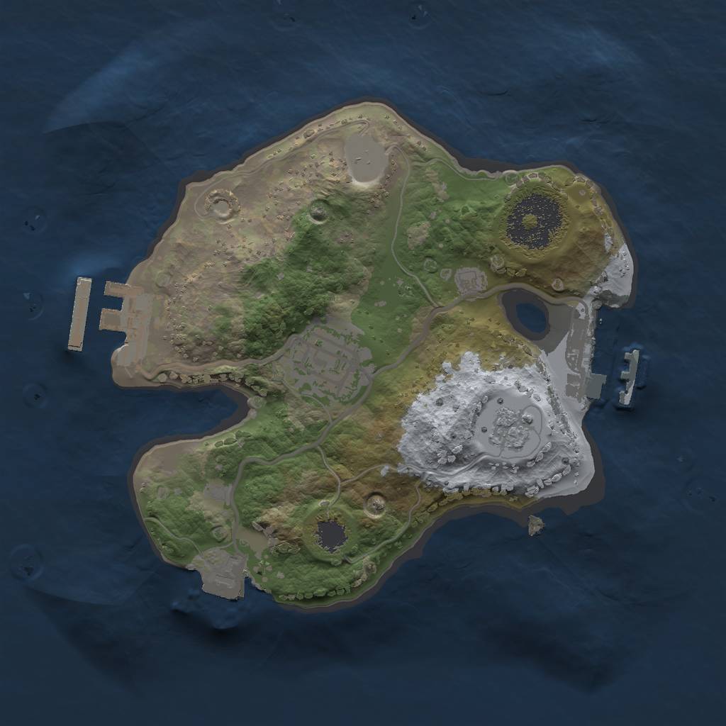 Rust Map: Procedural Map, Size: 2000, Seed: 1316313141, 7 Monuments