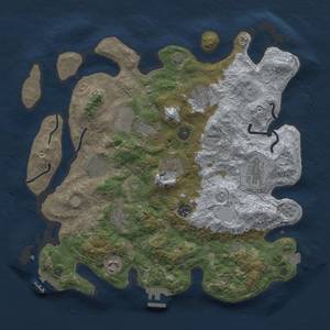 Thumbnail Rust Map: Procedural Map, Size: 3750, Seed: 69919591, 17 Monuments