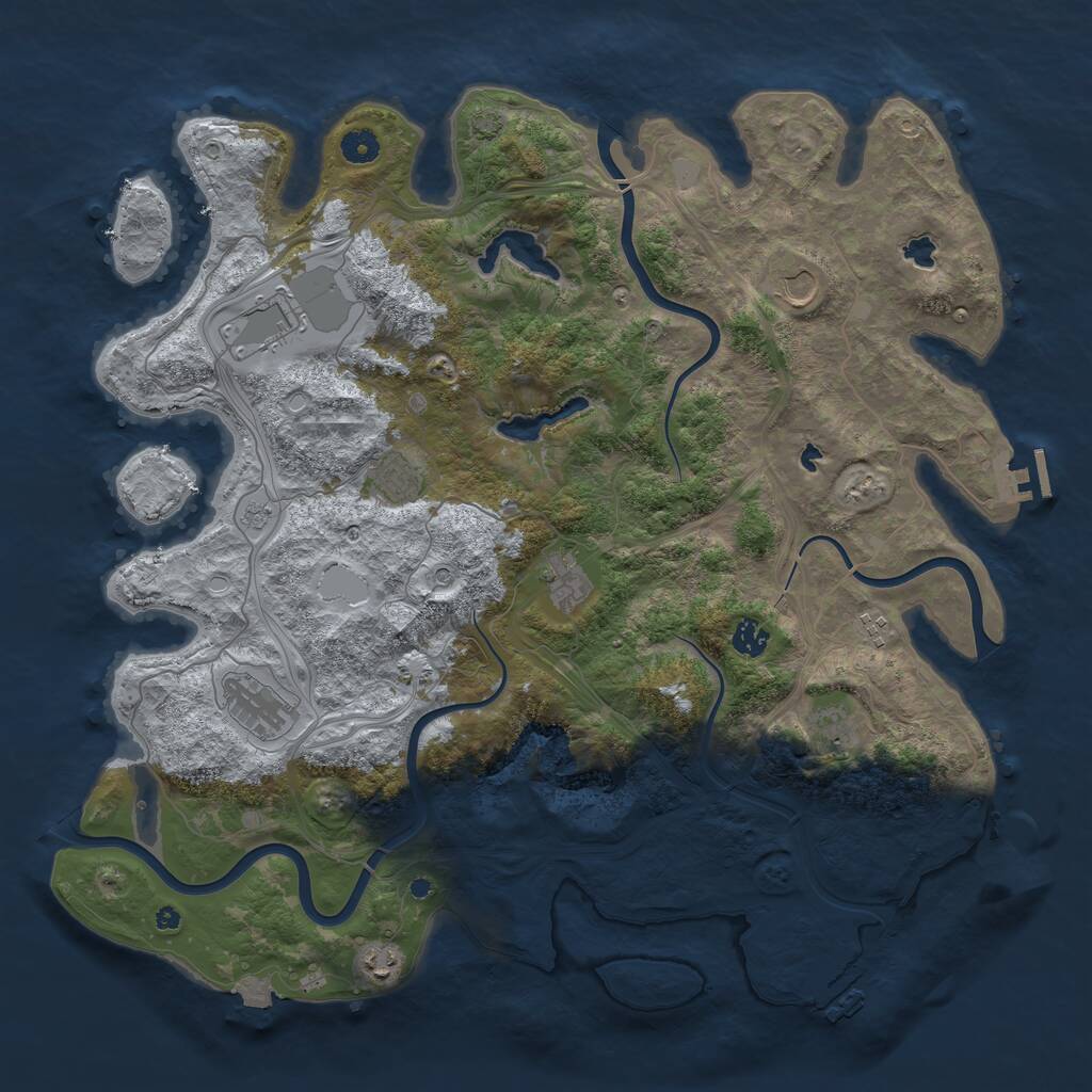 Rust Map: Procedural Map, Size: 4500, Seed: 564300, 15 Monuments