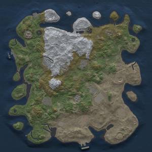 Thumbnail Rust Map: Procedural Map, Size: 4100, Seed: 94947, 19 Monuments