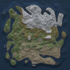 Thumbnail Rust Map: Procedural Map, Size: 3750, Seed: 52977244, 15 Monuments