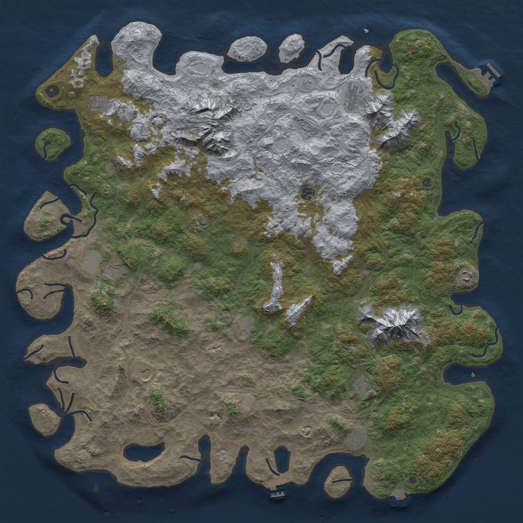 Rust Map: Procedural Map, Size: 6000, Seed: 15341, 19 Monuments