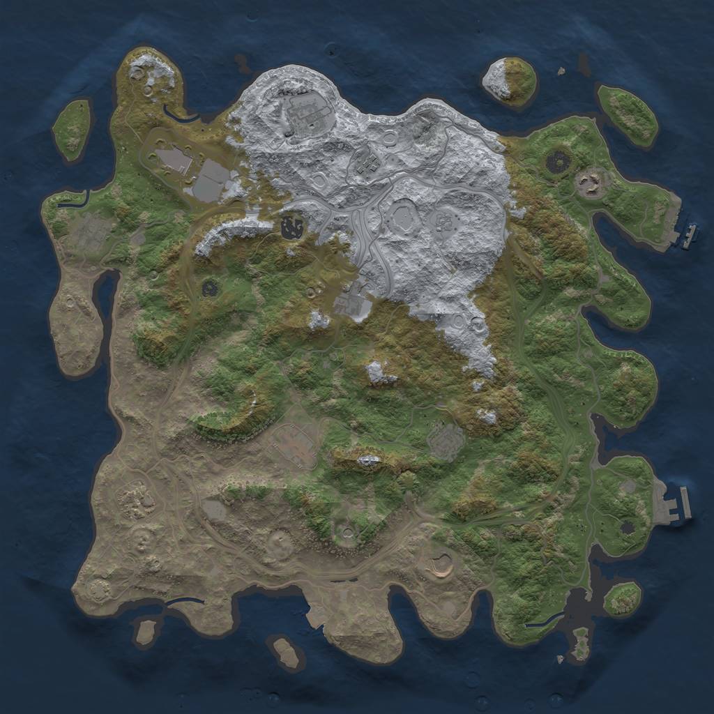 Rust Map: Procedural Map, Size: 4500, Seed: 1816171915, 19 Monuments