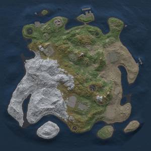 Thumbnail Rust Map: Procedural Map, Size: 3500, Seed: 5544, 15 Monuments