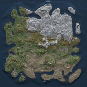 Thumbnail Rust Map: Procedural Map, Size: 4300, Seed: 12663102, 19 Monuments