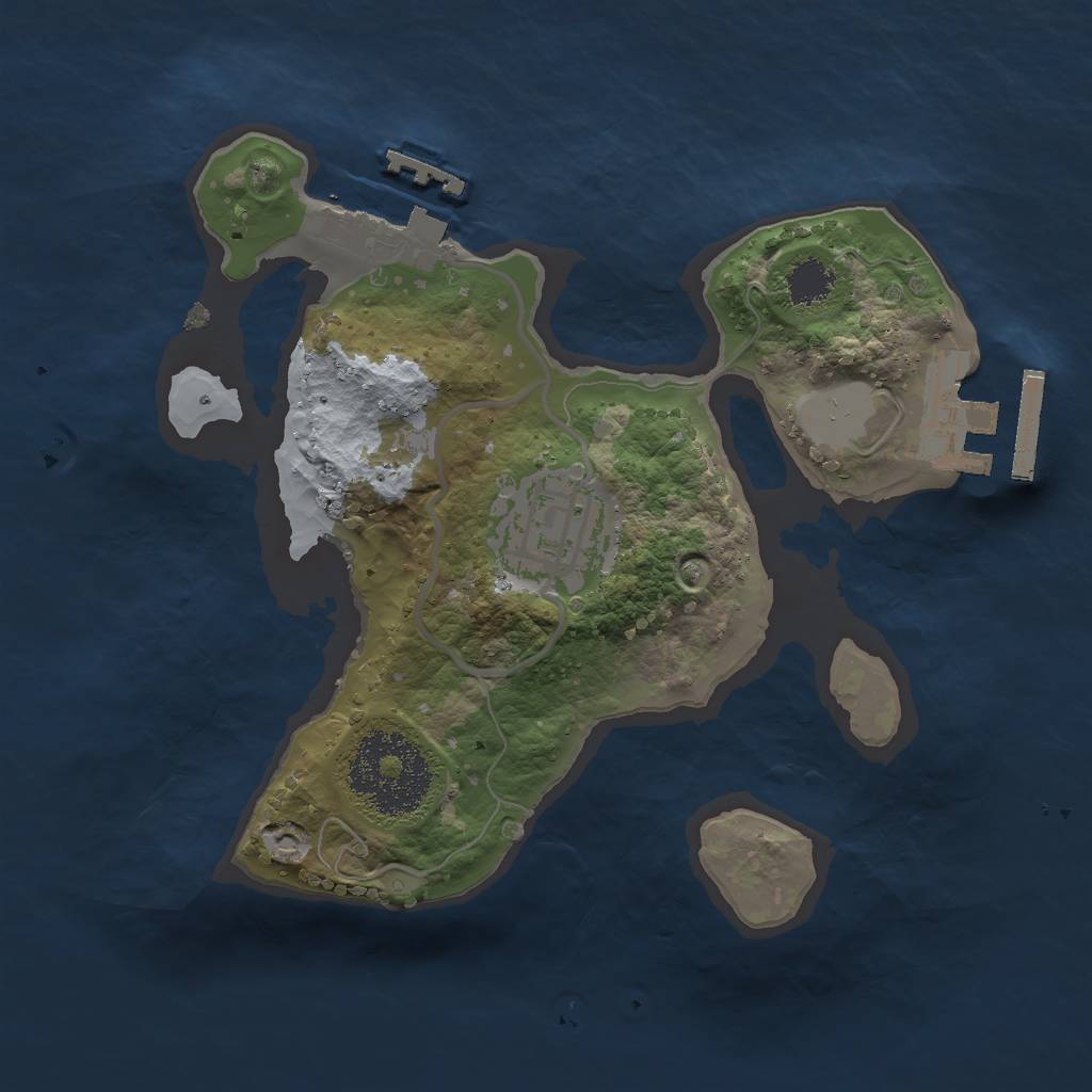 Rust Map: Procedural Map, Size: 2000, Seed: 13131313, 6 Monuments