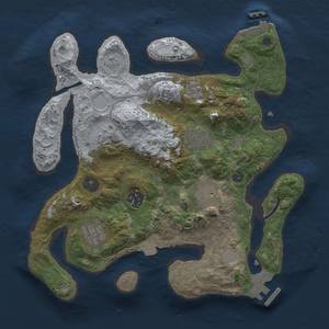 Thumbnail Rust Map: Procedural Map, Size: 3000, Seed: 1224930399, 12 Monuments