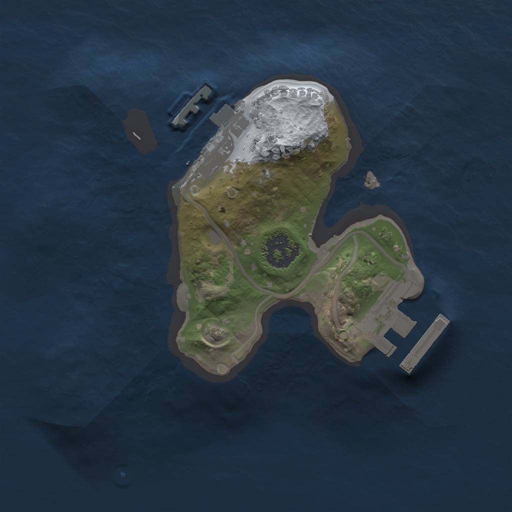 Rust Map: Procedural Map, Size: 1550, Seed: 82959, 5 Monuments