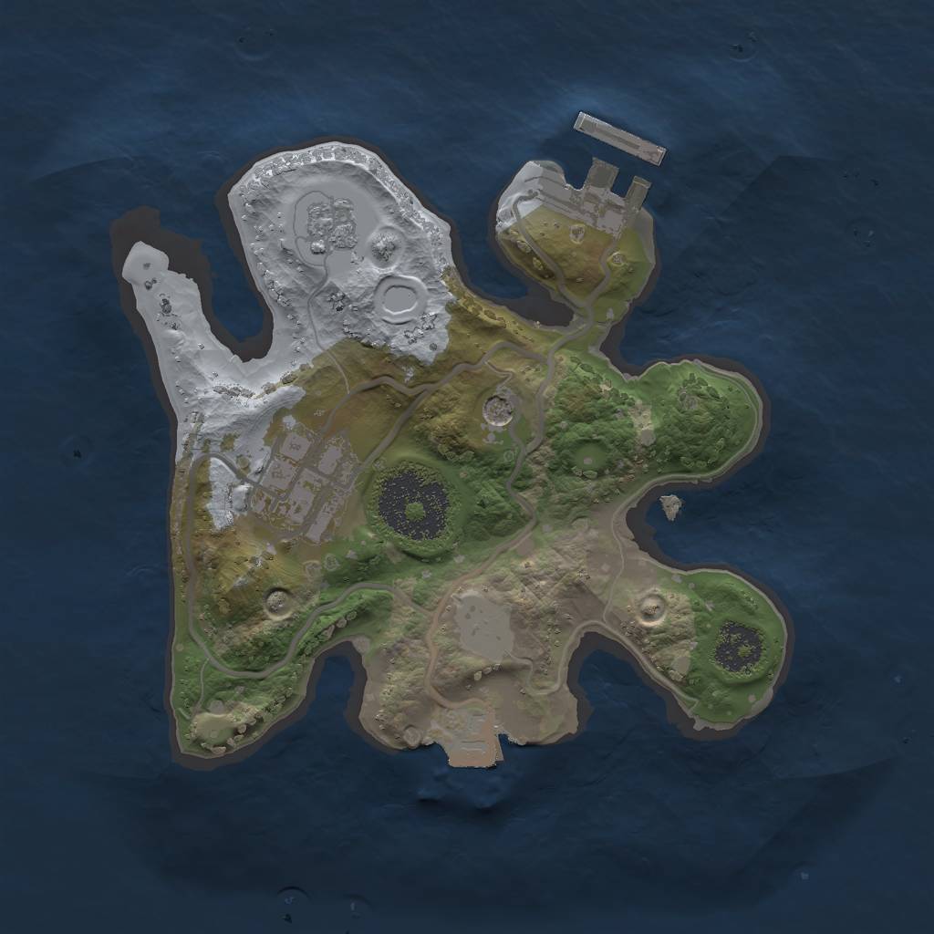 Rust Map: Procedural Map, Size: 2000, Seed: 191393882, 7 Monuments