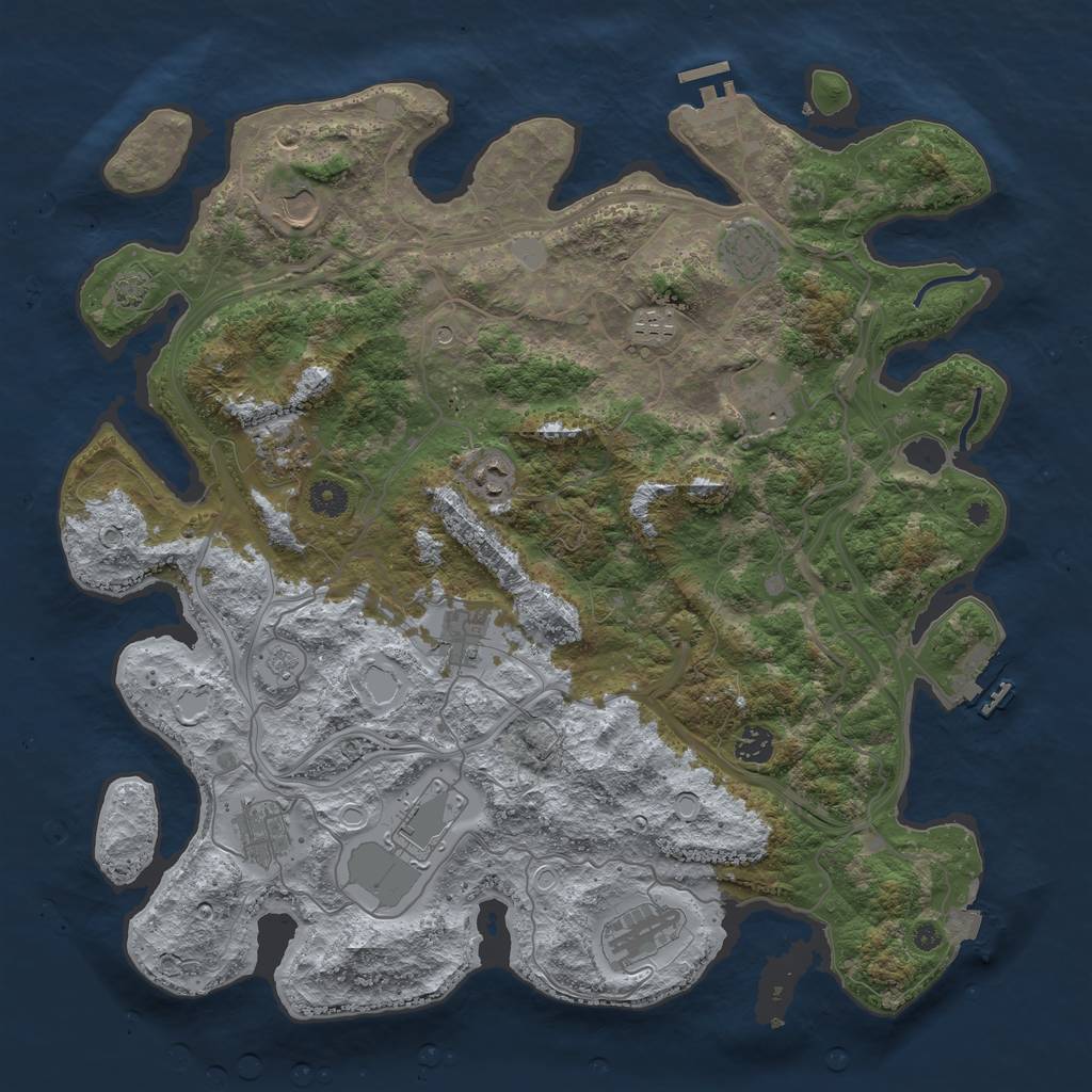 Rust Map: Procedural Map, Size: 4250, Seed: 8154, 19 Monuments