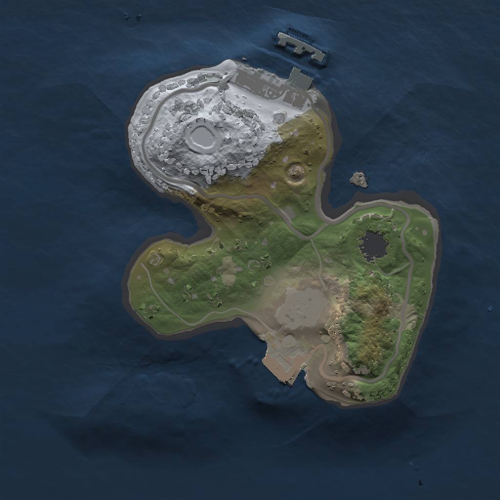 Rust Map: Procedural Map, Size: 1500, Seed: 128413627, 4 Monuments