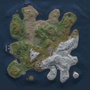 Thumbnail Rust Map: Procedural Map, Size: 3000, Seed: 1484481779, 12 Monuments