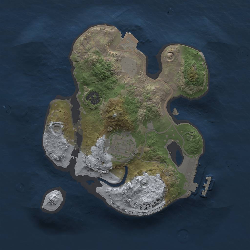 Rust Map: Procedural Map, Size: 1900, Seed: 566565, 5 Monuments