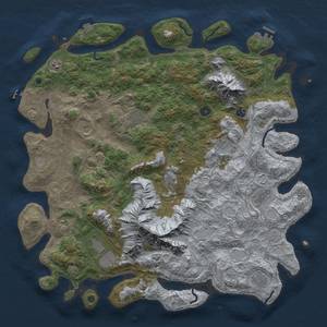 Thumbnail Rust Map: Procedural Map, Size: 5000, Seed: 1995415399, 19 Monuments