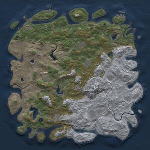 Thumbnail Rust Map: Procedural Map, Size: 5000, Seed: 1995415399, 16 Monuments