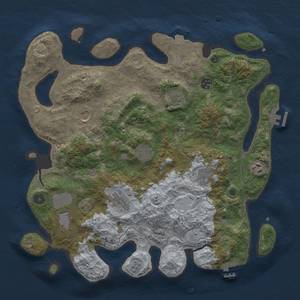 Thumbnail Rust Map: Procedural Map, Size: 4000, Seed: 514729335, 17 Monuments