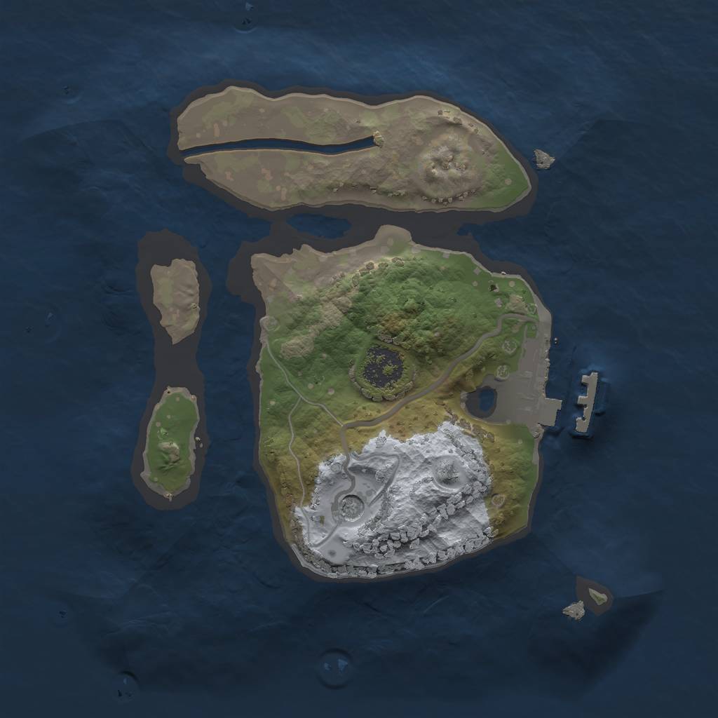 Rust Map: Procedural Map, Size: 1800, Seed: 1693441868, 5 Monuments