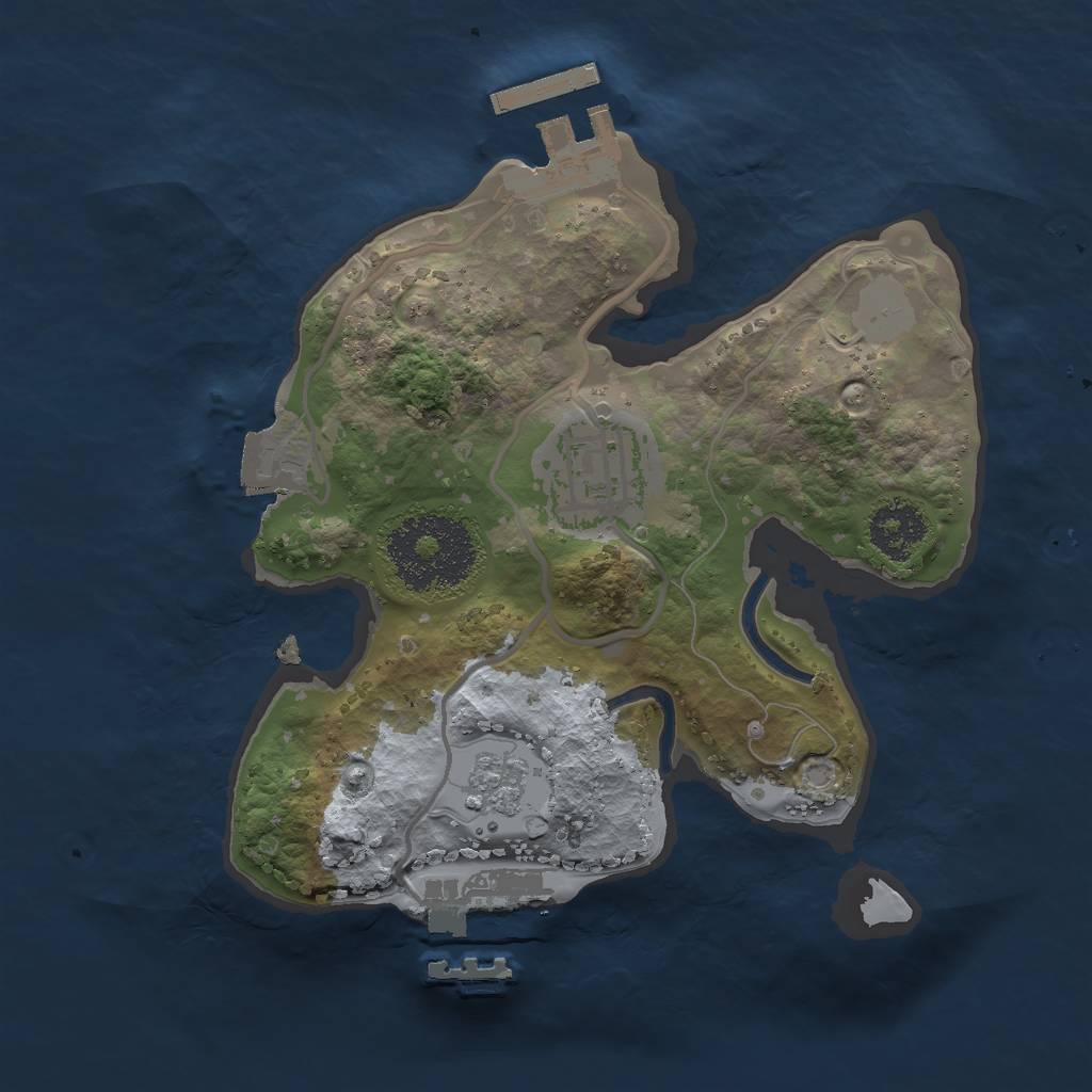 Rust Map: Procedural Map, Size: 2000, Seed: 28121972, 7 Monuments