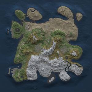 Thumbnail Rust Map: Procedural Map, Size: 3000, Seed: 28121972, 11 Monuments