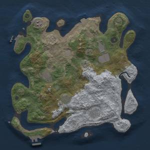 Thumbnail Rust Map: Procedural Map, Size: 3500, Seed: 832485224, 14 Monuments