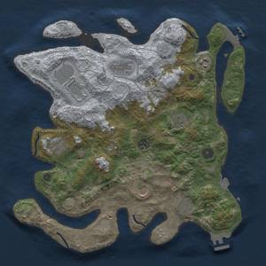 Thumbnail Rust Map: Procedural Map, Size: 3600, Seed: 22008, 17 Monuments