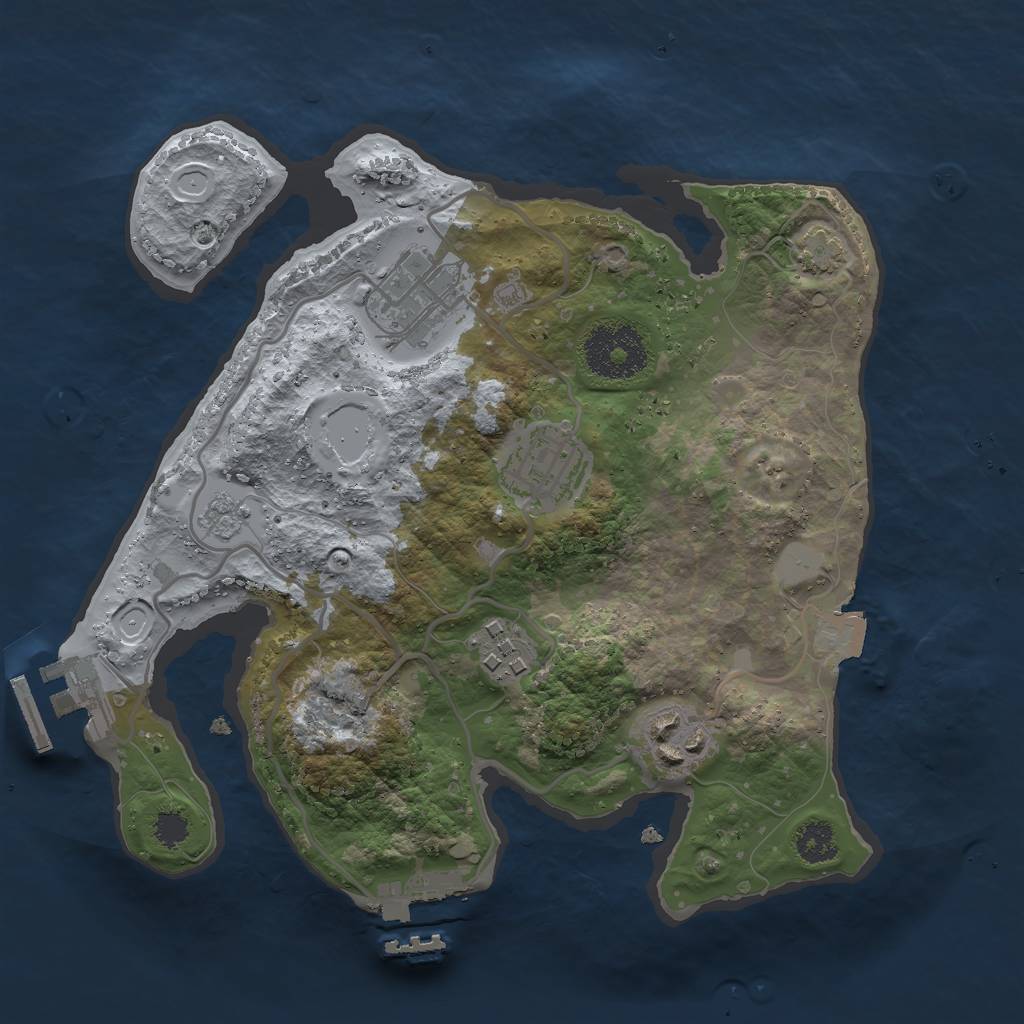 Rust Map: Procedural Map, Size: 2600, Seed: 8140, 11 Monuments