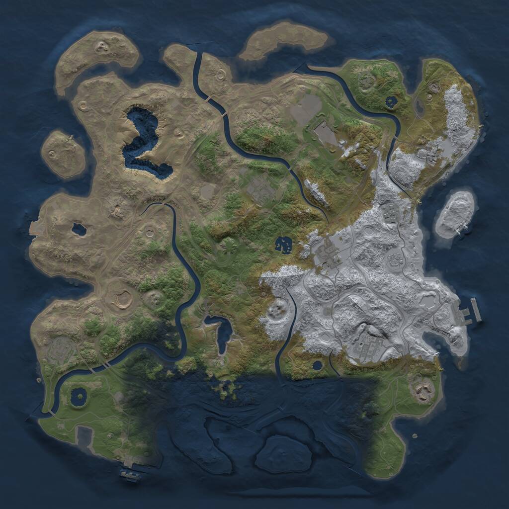 Rust Map: Procedural Map, Size: 4250, Seed: 756606766, 16 Monuments