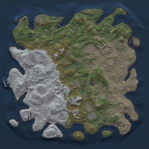 Thumbnail Rust Map: Procedural Map, Size: 4500, Seed: 60000, 19 Monuments