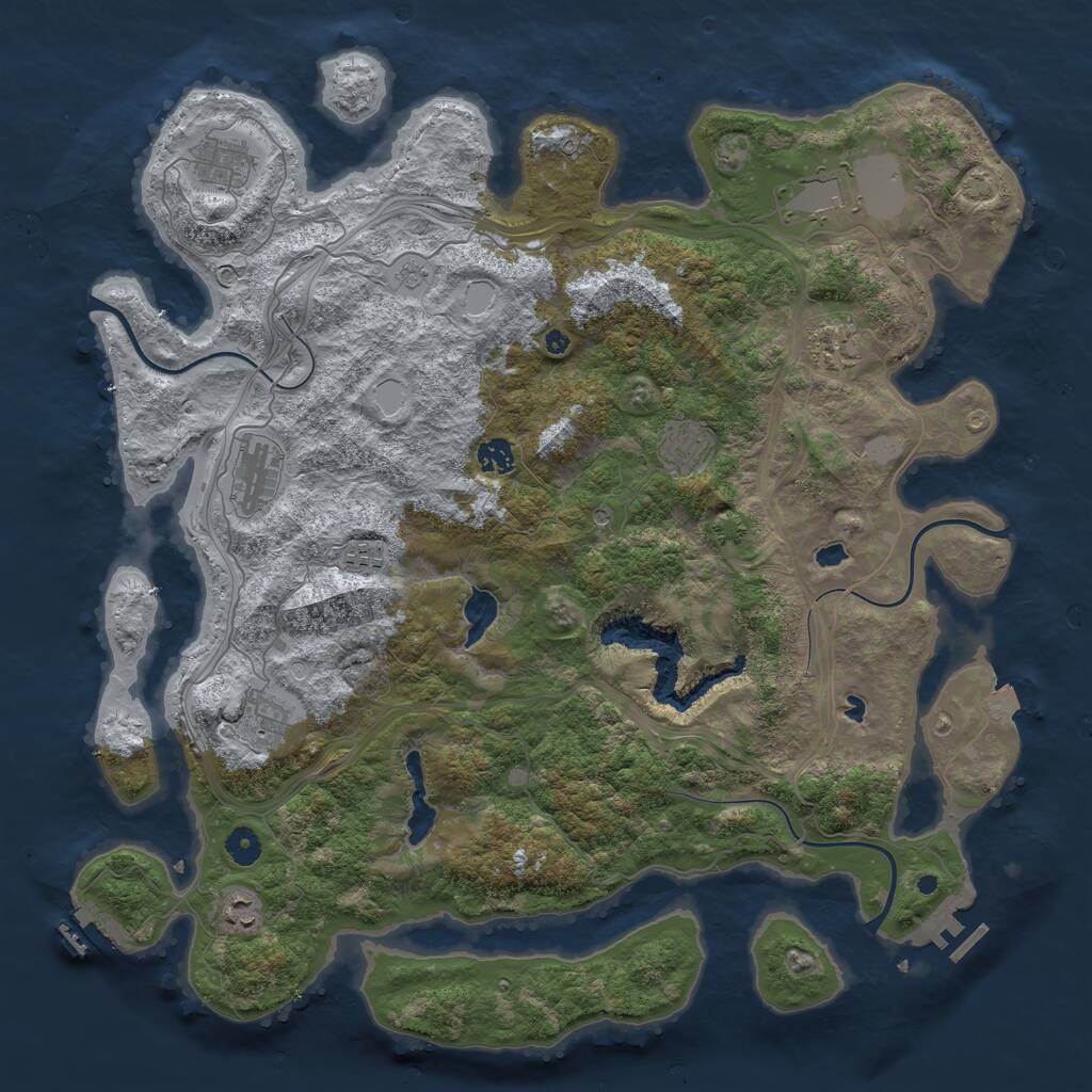Rust Map: Procedural Map, Size: 4500, Seed: 56879354, 15 Monuments