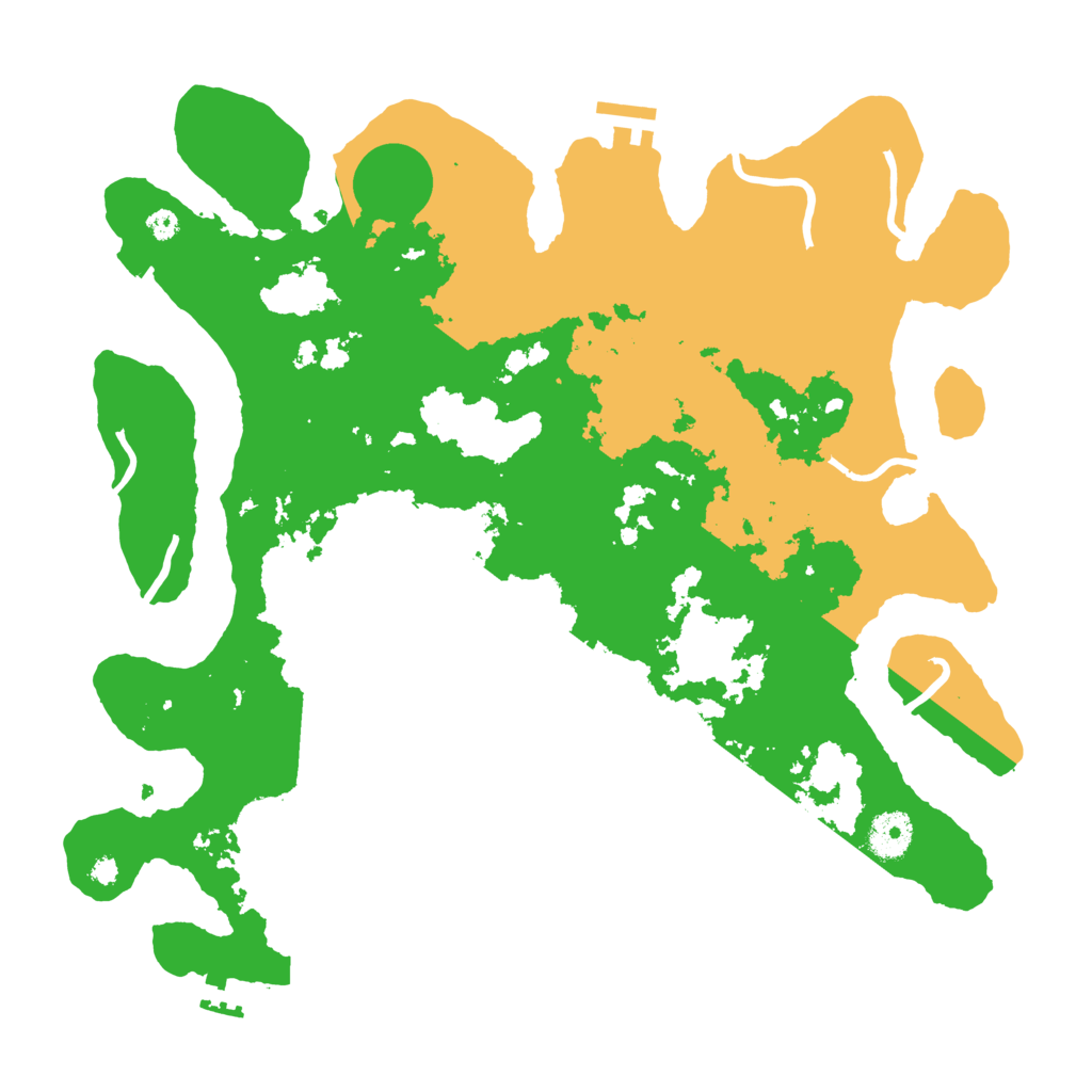 Biome Rust Map: Procedural Map, Size: 3700, Seed: 318