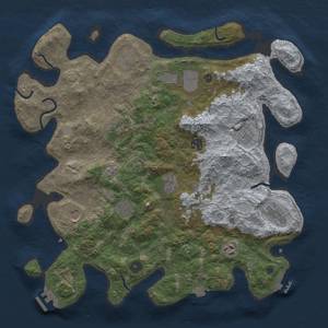 Thumbnail Rust Map: Procedural Map, Size: 4000, Seed: 195146094, 19 Monuments