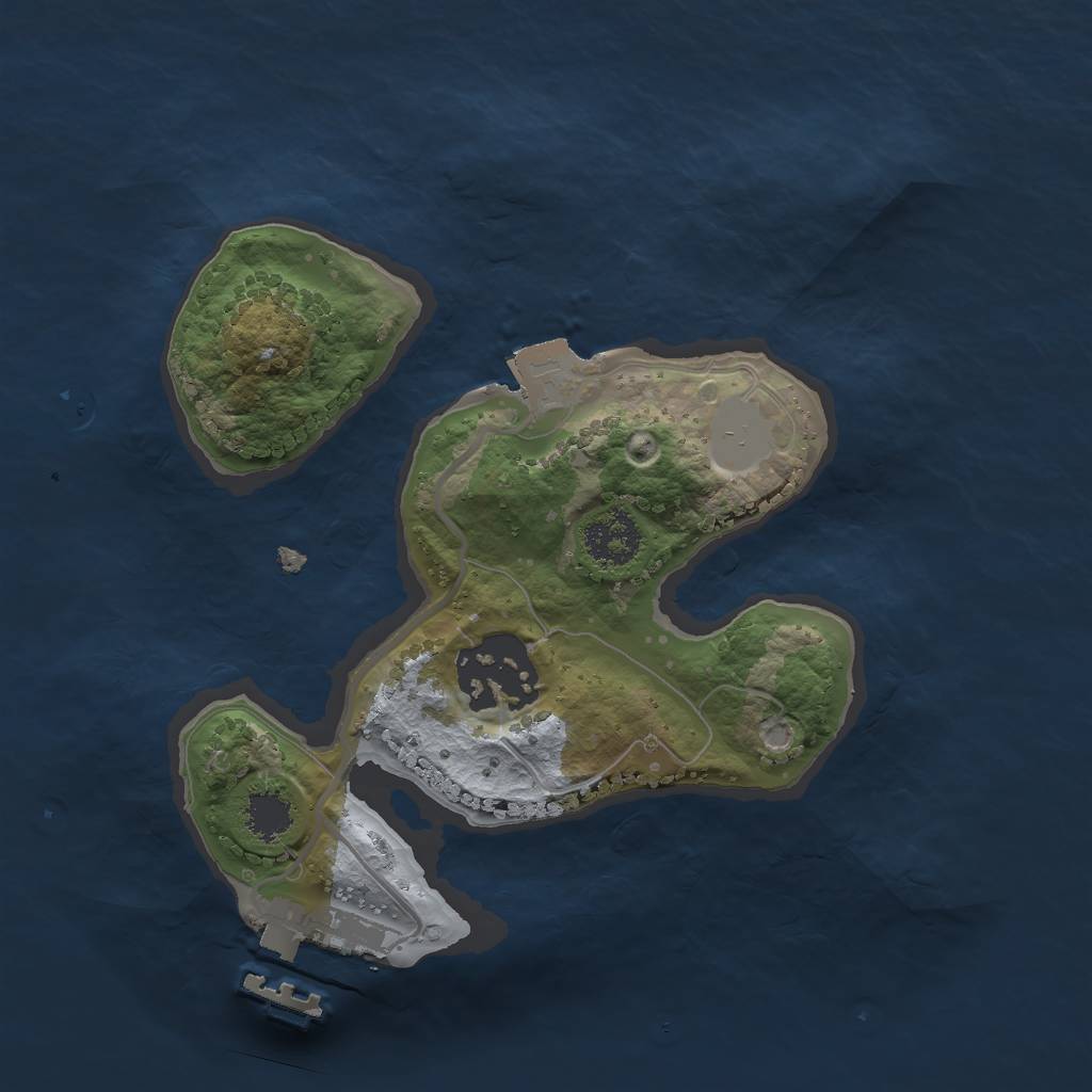 Rust Map: Procedural Map, Size: 2000, Seed: 1879634479, 5 Monuments