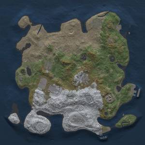 Thumbnail Rust Map: Procedural Map, Size: 3500, Seed: 654456, 17 Monuments