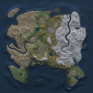 Thumbnail Rust Map: Procedural Map, Size: 3500, Seed: 487697506, 15 Monuments