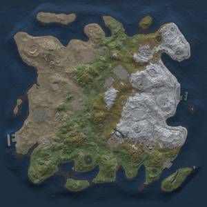 Thumbnail Rust Map: Procedural Map, Size: 3650, Seed: 8331309, 17 Monuments