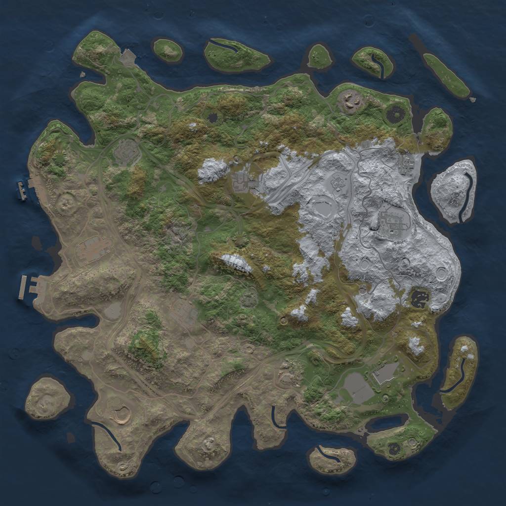 Rust Map: Procedural Map, Size: 4250, Seed: 8134400, 19 Monuments