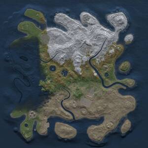 Thumbnail Rust Map: Procedural Map, Size: 3500, Seed: 717179, 12 Monuments