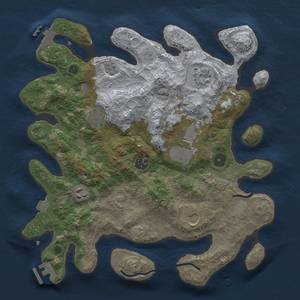 Thumbnail Rust Map: Procedural Map, Size: 3500, Seed: 717179, 15 Monuments