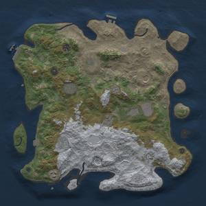 Thumbnail Rust Map: Procedural Map, Size: 4000, Seed: 544321, 18 Monuments