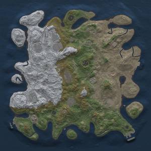 Thumbnail Rust Map: Procedural Map, Size: 4000, Seed: 2103457996, 19 Monuments