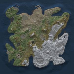 Thumbnail Rust Map: Procedural Map, Size: 3500, Seed: 1784311385, 18 Monuments