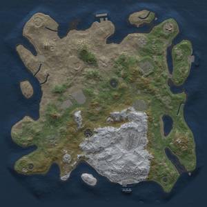 Thumbnail Rust Map: Procedural Map, Size: 3750, Seed: 731553994, 17 Monuments