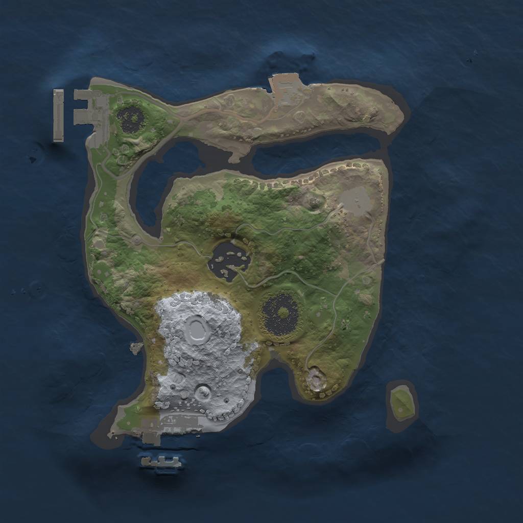 Rust Map: Procedural Map, Size: 2000, Seed: 1477545985, 6 Monuments