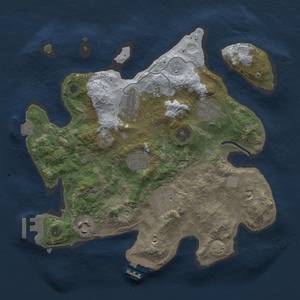 Thumbnail Rust Map: Procedural Map, Size: 3000, Seed: 1406392, 13 Monuments