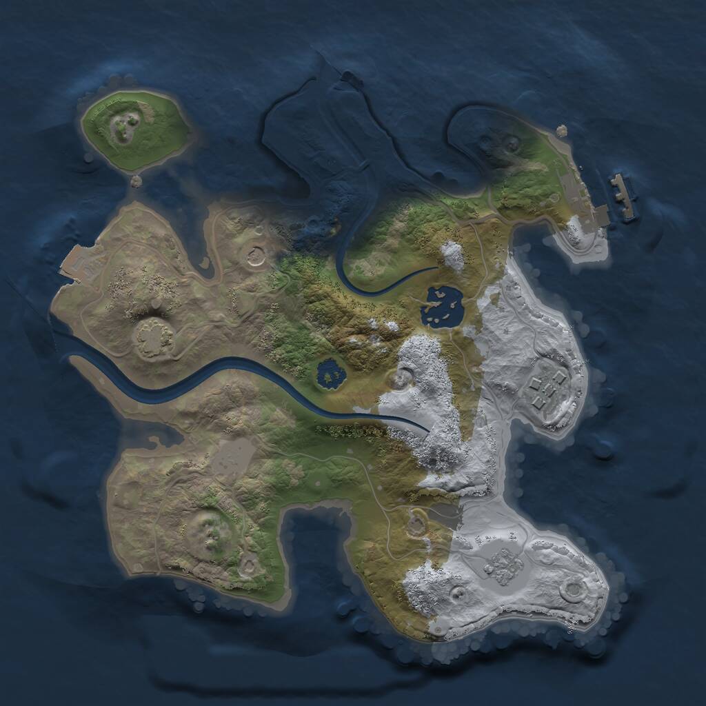 Rust Map: Procedural Map, Size: 2400, Seed: 240820, 7 Monuments