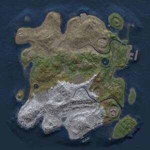Thumbnail Rust Map: Procedural Map, Size: 3000, Seed: 89746, 10 Monuments