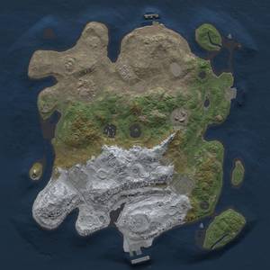 Thumbnail Rust Map: Procedural Map, Size: 3000, Seed: 89746, 14 Monuments