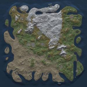 Thumbnail Rust Map: Procedural Map, Size: 5000, Seed: 1077597365, 19 Monuments