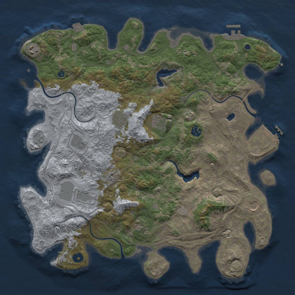Rust Map: Procedural Map, Size: 4250, Seed: 195039281, 15 Monuments